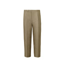 Tailored Single-Pleat Trousers in Beige Irish Linen B1C