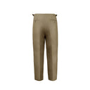 Tailored Single-Pleat Trousers in Beige Irish Linen B1C