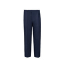 Tailored Single-Pleat Trousers in Blue Linen B1C
