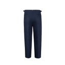 Tailored Single-Pleat Trousers in Blue Linen B1C