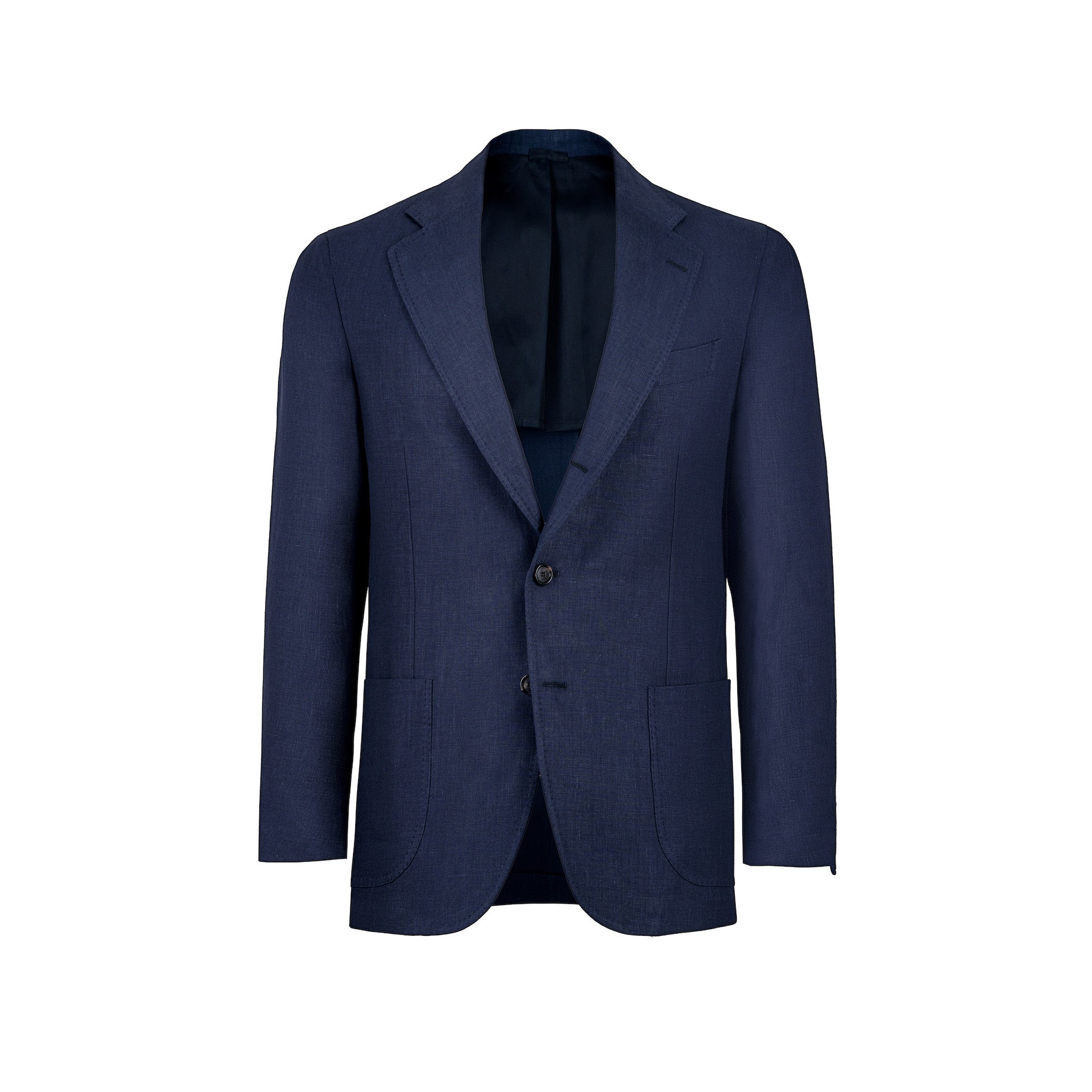 Posillipo Jacket in Blue Linen – De Petrillo