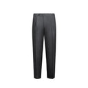 Tailored single-pleat trousers in anthracite grey wool B1C