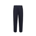 Tailored flat-front suit trousers in blue Wool B0C