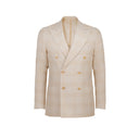 Vesuvio Double-Breasted Cream Linen Jacket