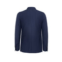 Sorrento Double-Breasted Jacket in Blue Chalk Stripe Wool