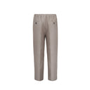 Tailored double-pleat drawstring trousers in natural raw linen P2S