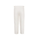 Tailored double-pleat trousers in white linen B2C