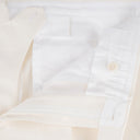 Tailored double-pleat trousers in white linen B2C