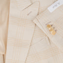Vesuvio Double-Breasted Cream Linen Jacket