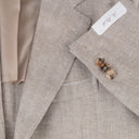 Posillipo Beige Herringbone Linen, Hemp & Silk Jacket