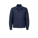 Bomber Jacket in Blue Virgin Wool