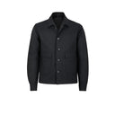 Bomber Jacket in Black Virgin Wool