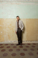 Posillipo Beige Herringbone Linen, Hemp & Silk Jacket