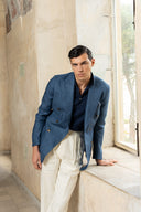 Vesuvio Blue Double-Breasted Jacket