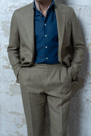 Posillipo Jacket in Beige Irish Linen