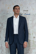 Posillipo Jacket in Blue Linen