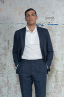 Posillipo Jacket in Blue Linen
